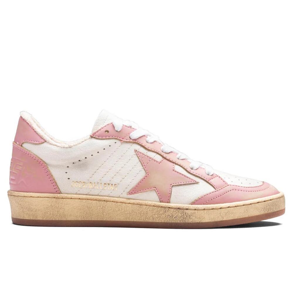 Golden Goose Pink and White Athletic Shoes